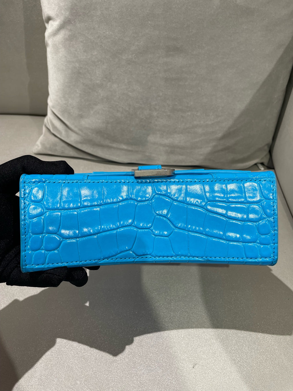 Balenciaga HOURGLASS Blue Crossbody 5928331LR6Y4624