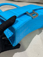 Balenciaga HOURGLASS Blue Crossbody 5928331LR6Y4624
