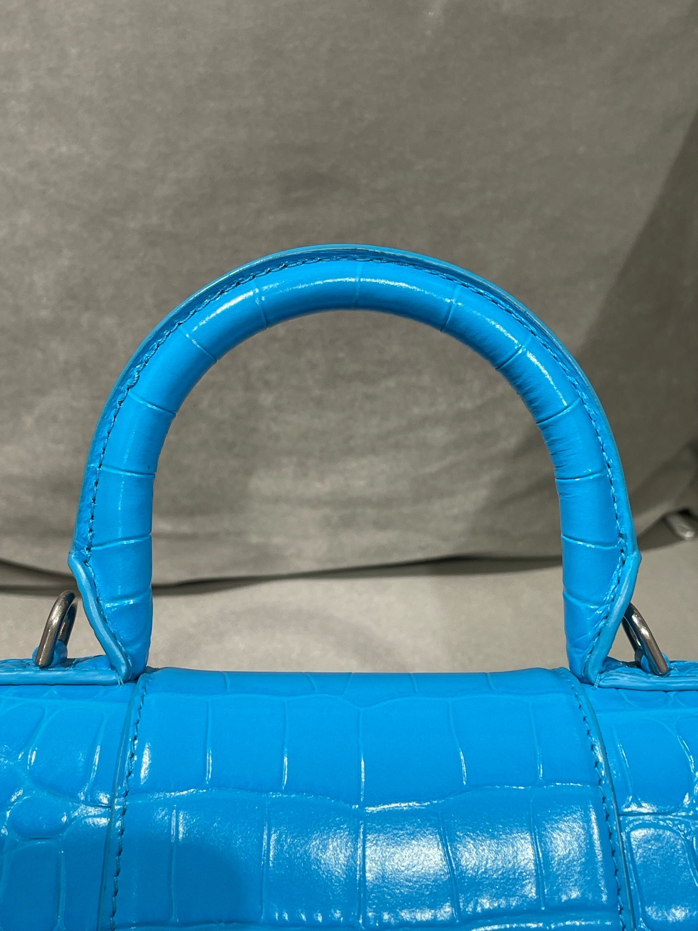 Balenciaga HOURGLASS Blue Crossbody 5928331LR6Y4624