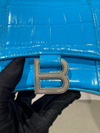 Balenciaga HOURGLASS Blue Crossbody 5928331LR6Y4624