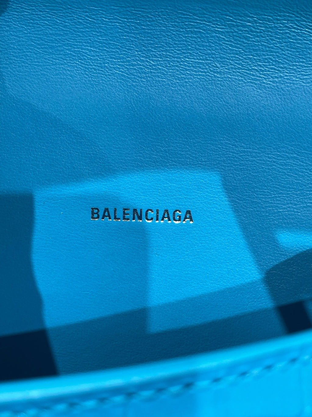 Balenciaga HOURGLASS Blue Crossbody 5928331LR6Y4624