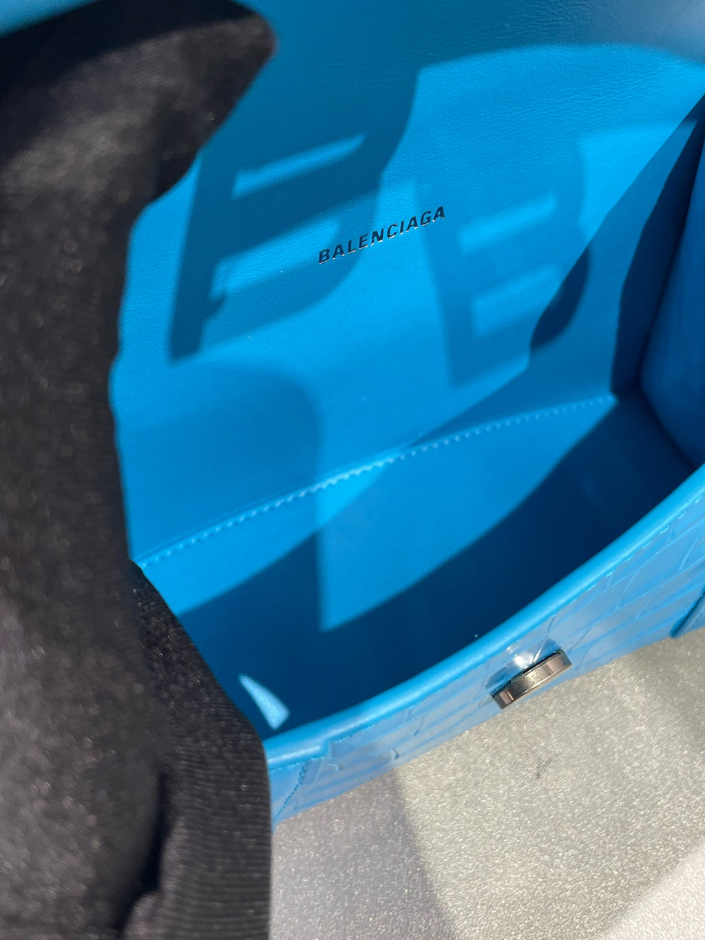 Balenciaga HOURGLASS Blue Crossbody 5928331LR6Y4624