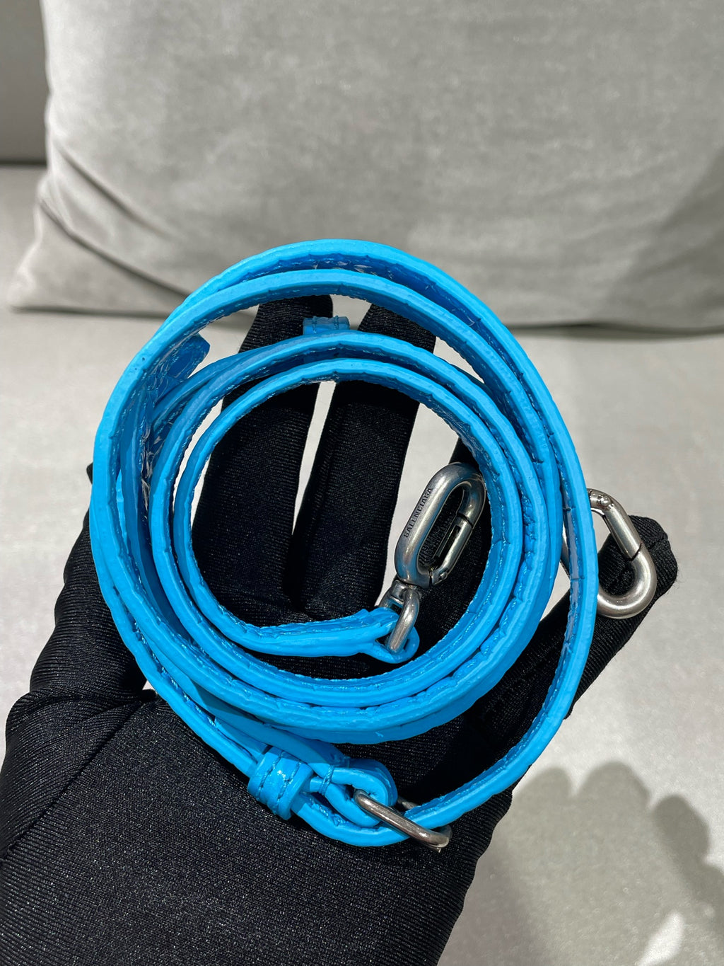 Balenciaga HOURGLASS Blue Crossbody 5928331LR6Y4624