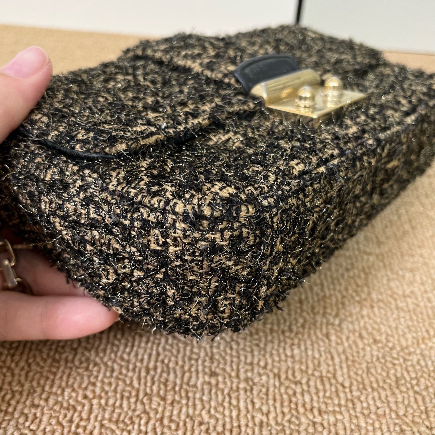 Dior Tweed Shoulder Bag
