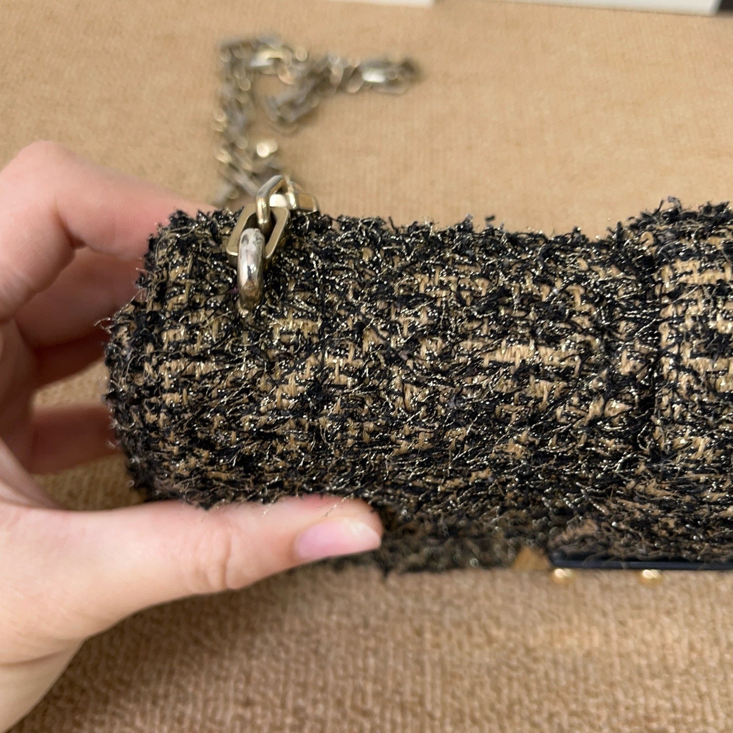 Dior Tweed Shoulder Bag