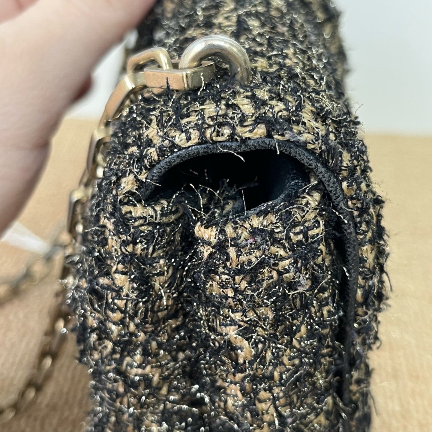 Dior Tweed Shoulder Bag