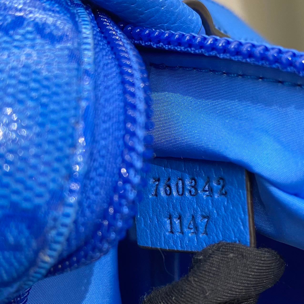 Gucci Shoulder bag Canvas Blue 760342FACK54344