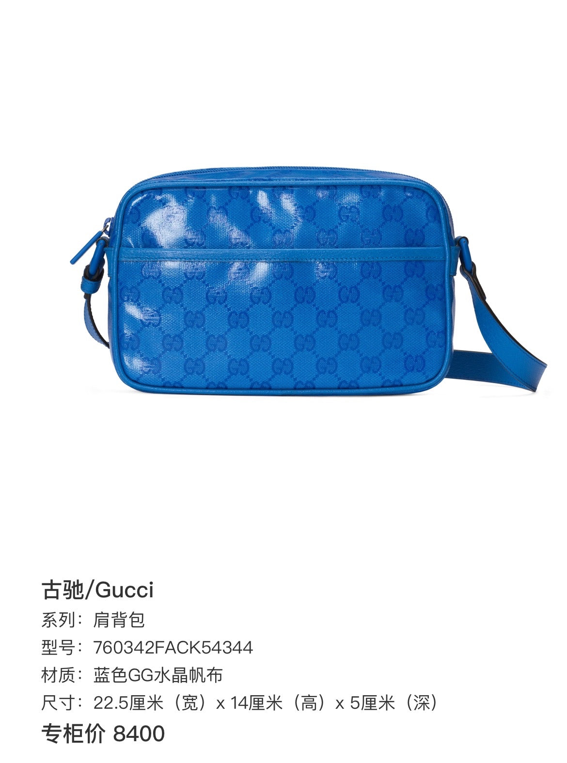Gucci Shoulder bag Canvas Blue 760342FACK54344