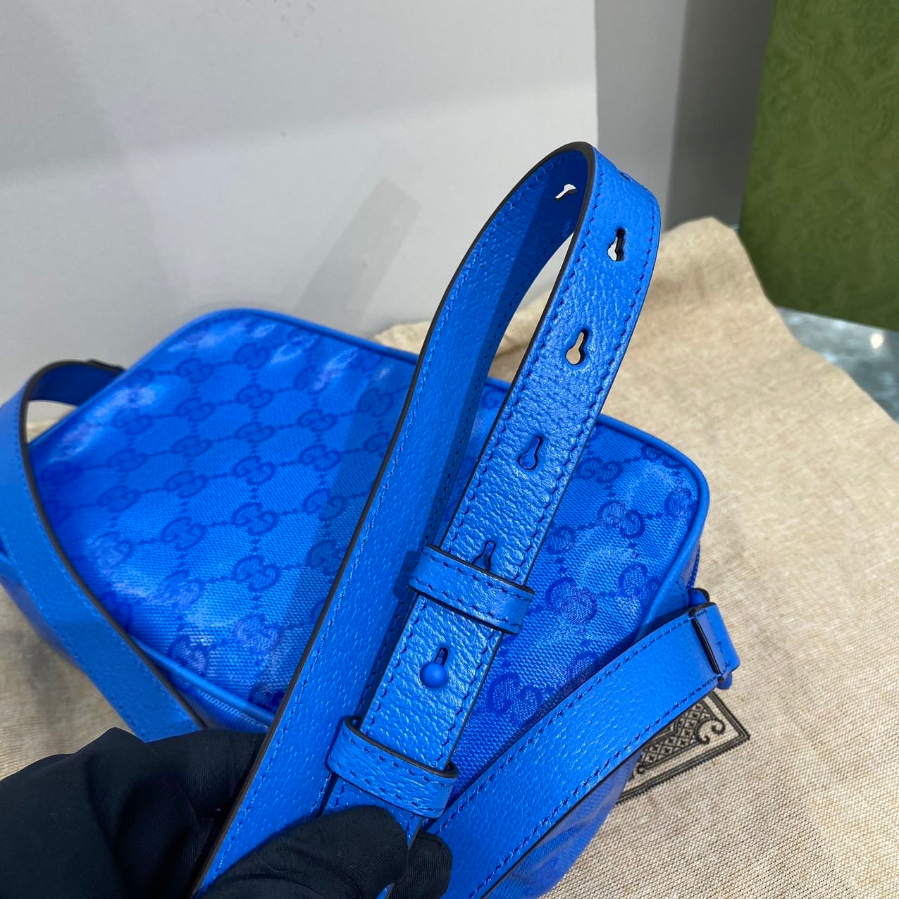 Gucci Shoulder bag Canvas Blue 760342FACK54344