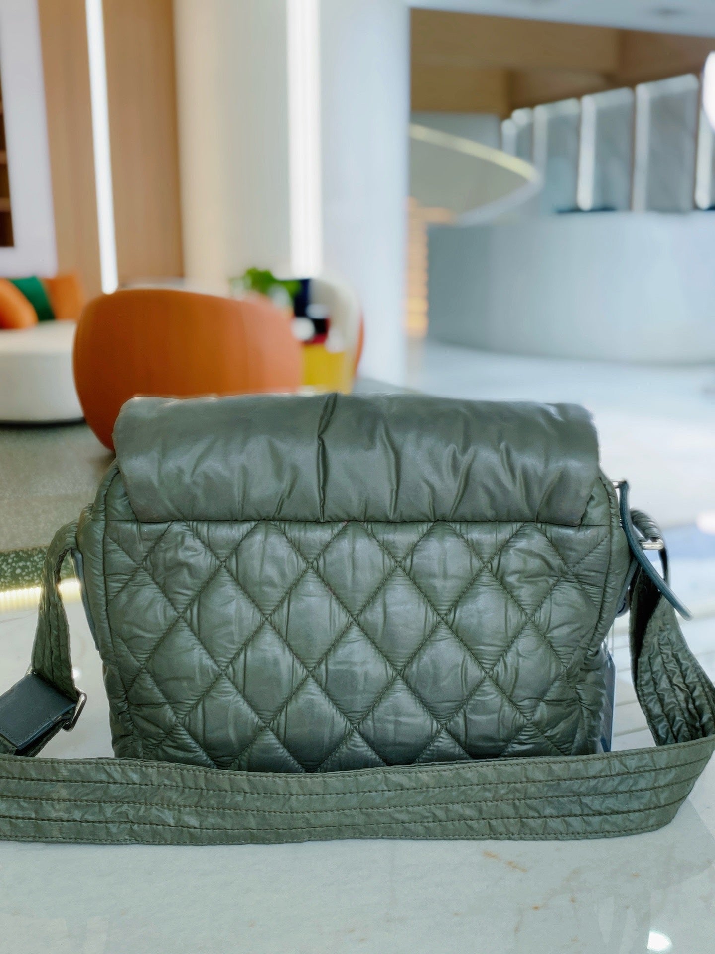 Chanel Green Messenger Bag