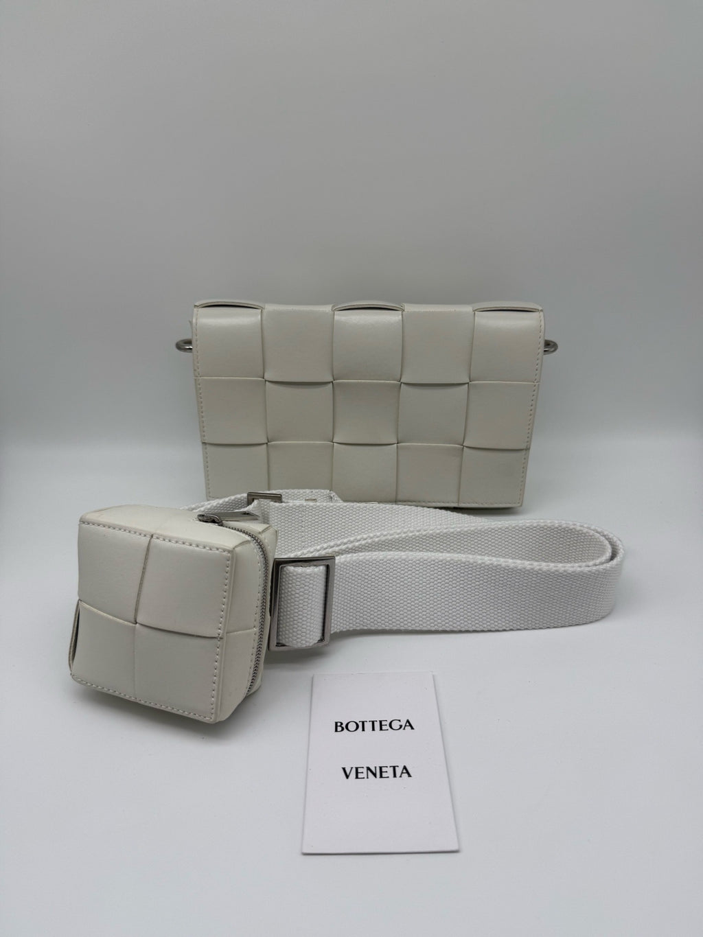 Bottega Veneta White Shoulder Bag