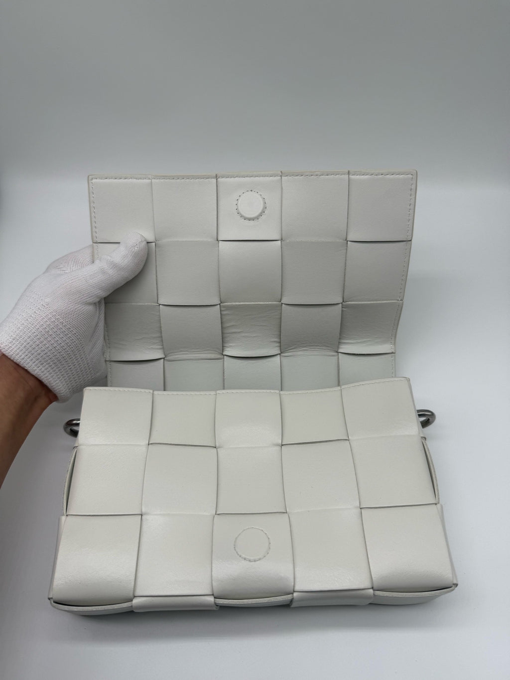 Bottega Veneta White Shoulder Bag