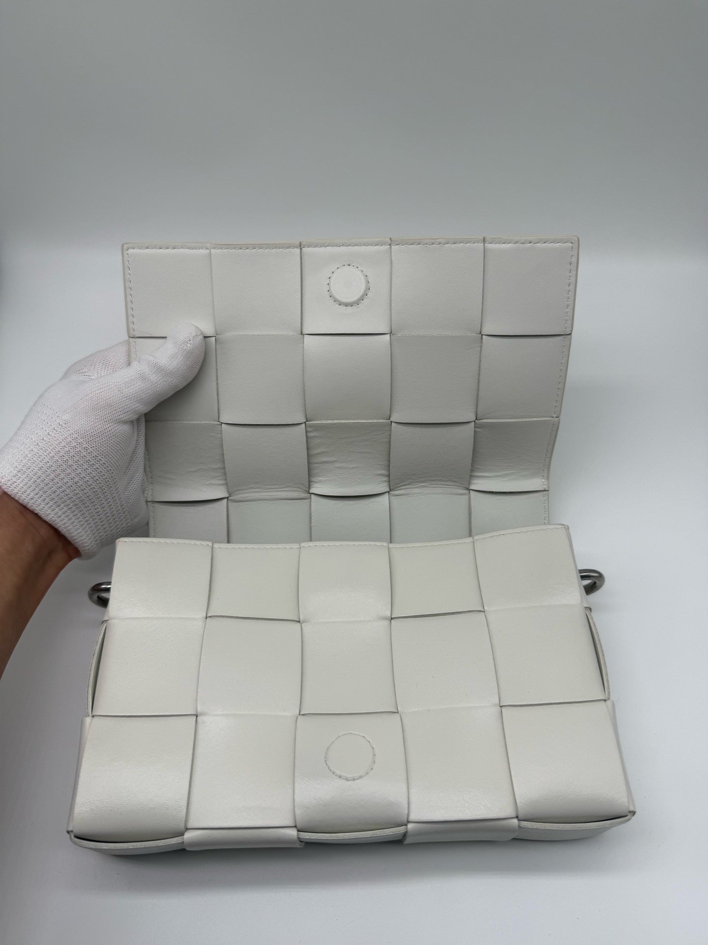 Bottega Veneta White Shoulder Bag