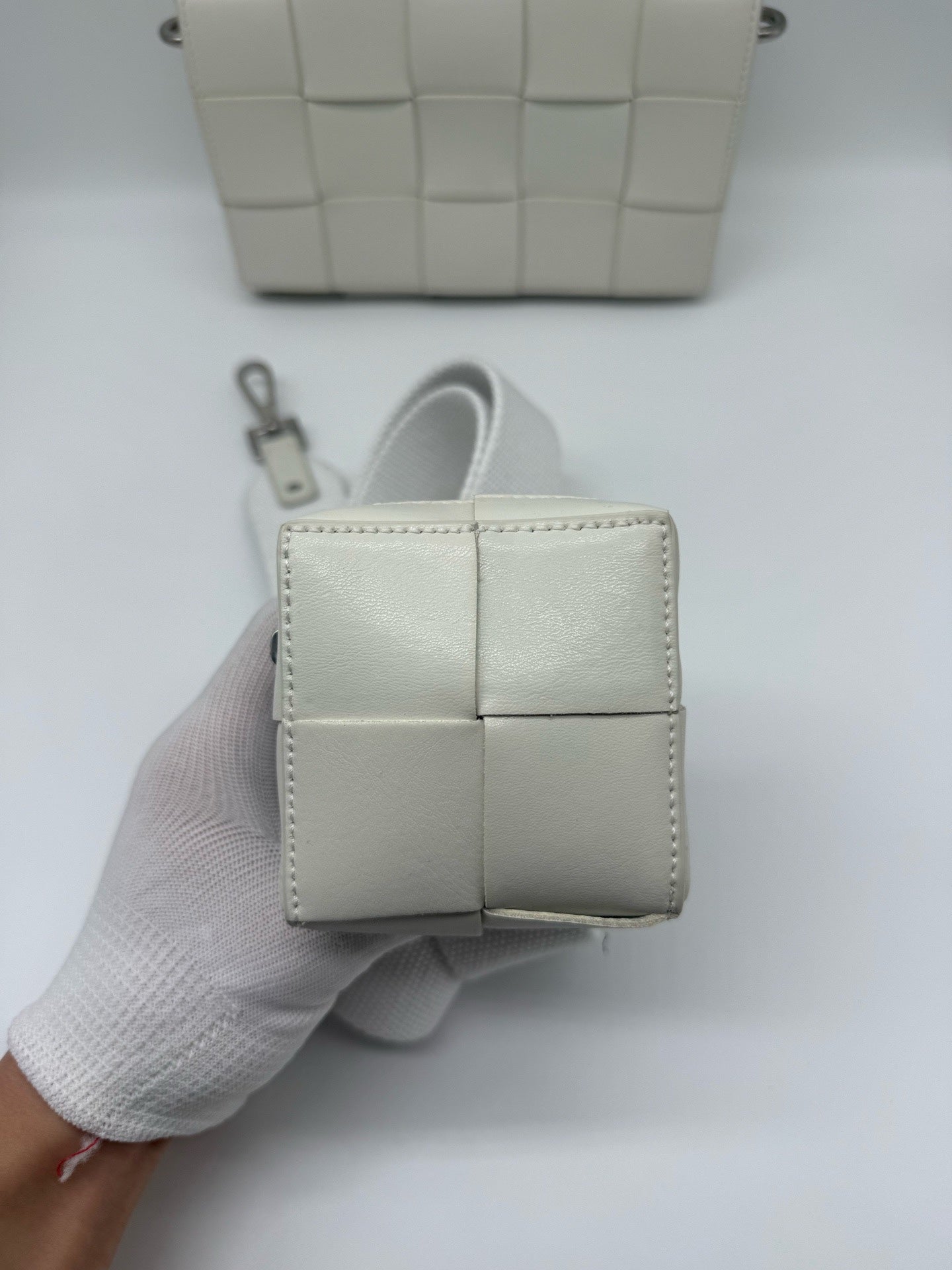 Bottega Veneta White Shoulder Bag