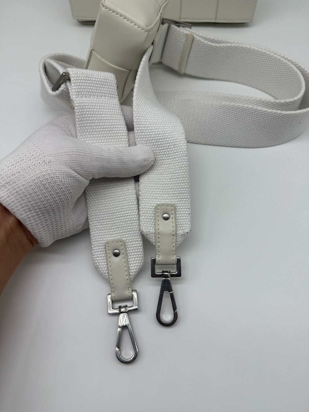 Bottega Veneta White Shoulder Bag