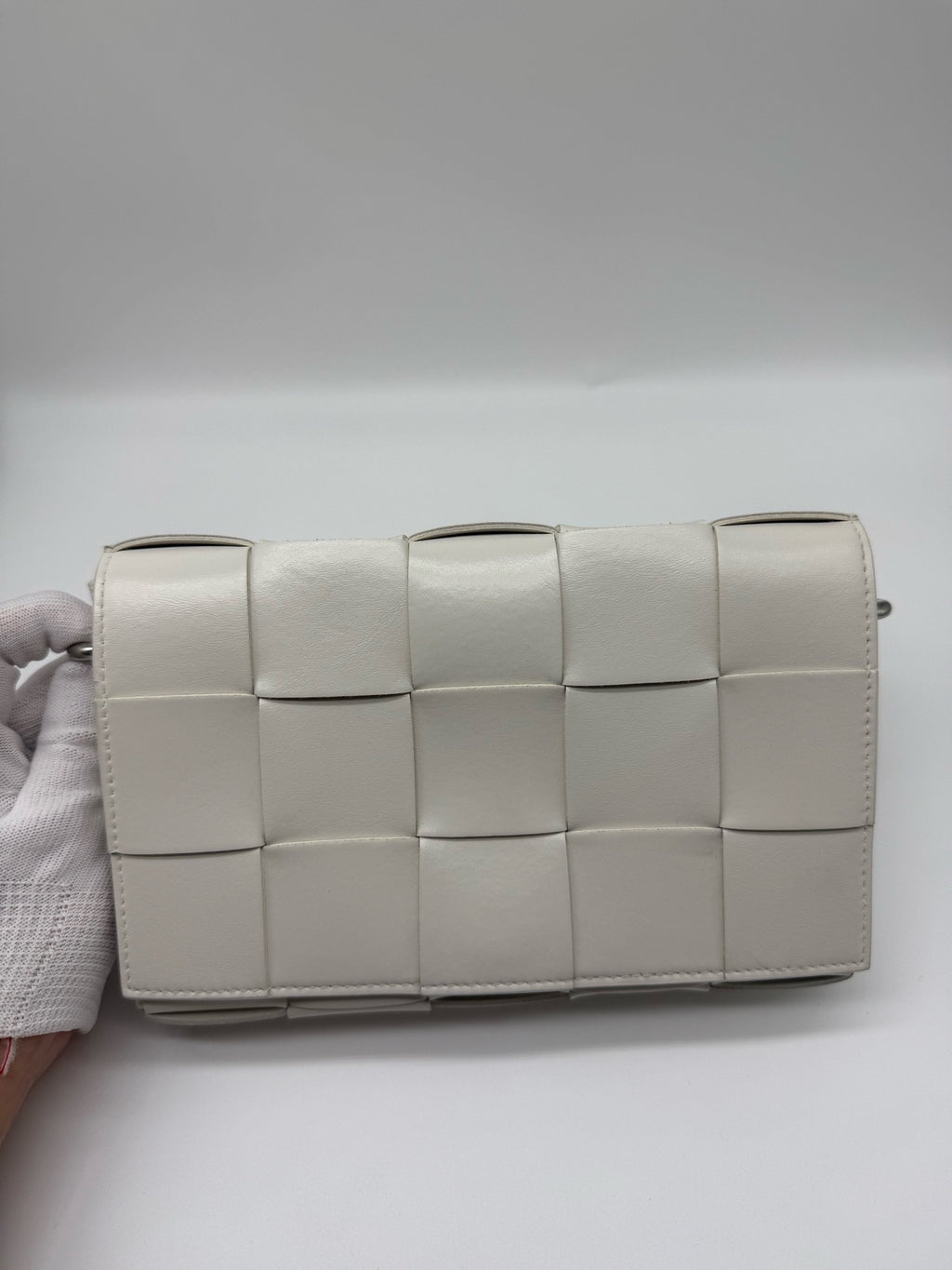 Bottega Veneta White Shoulder Bag