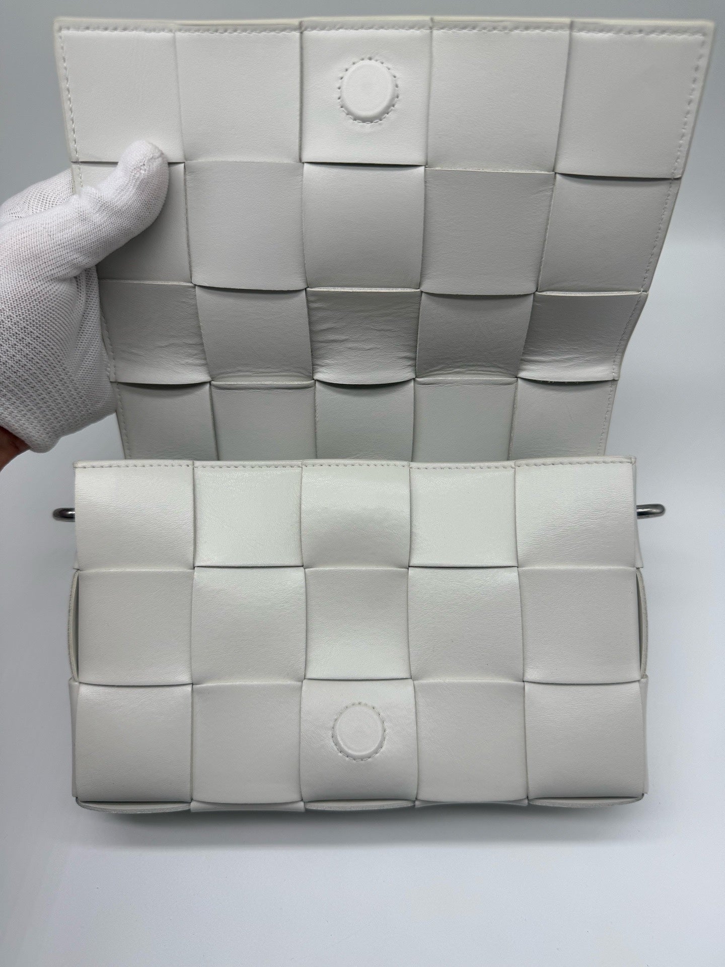 Bottega Veneta White Shoulder Bag