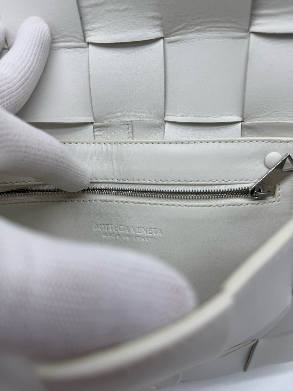 Bottega Veneta White Shoulder Bag