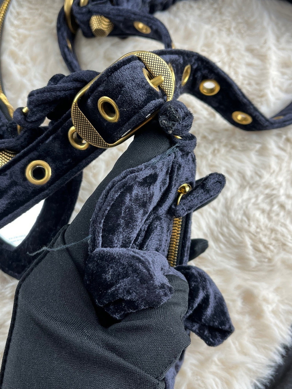 Balenciaga Velvet Crossbody