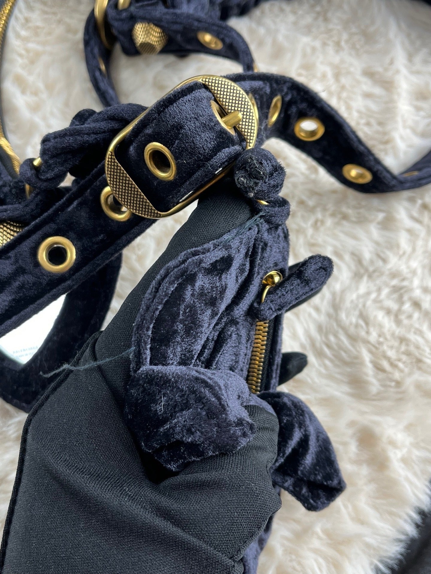 Balenciaga Velvet Crossbody