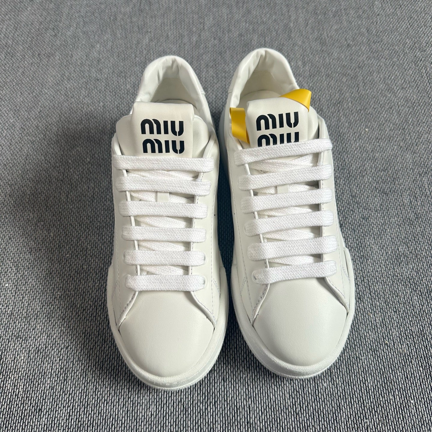 Miu Miu Leather White Skate shoes