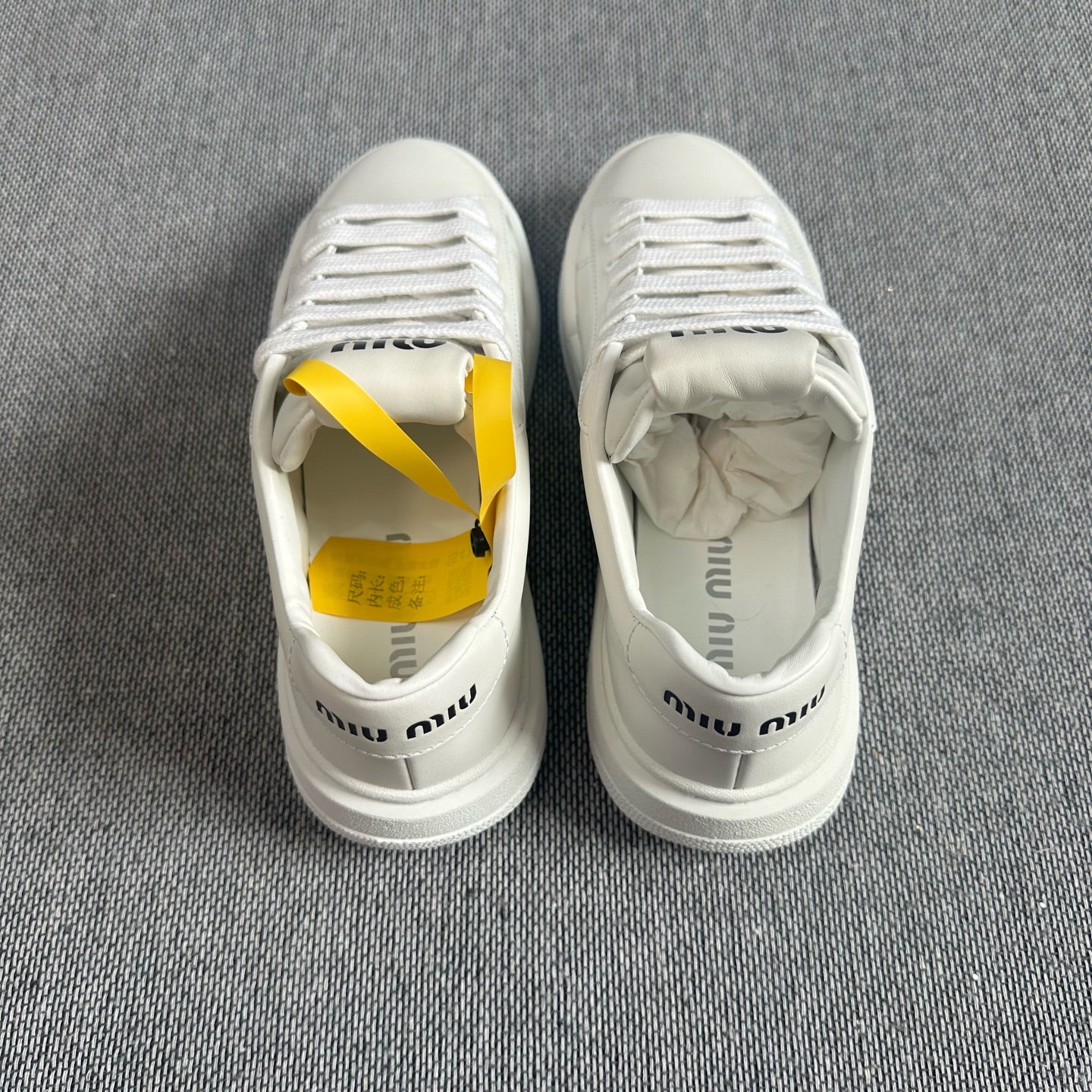 Miu Miu Leather White Skate shoes
