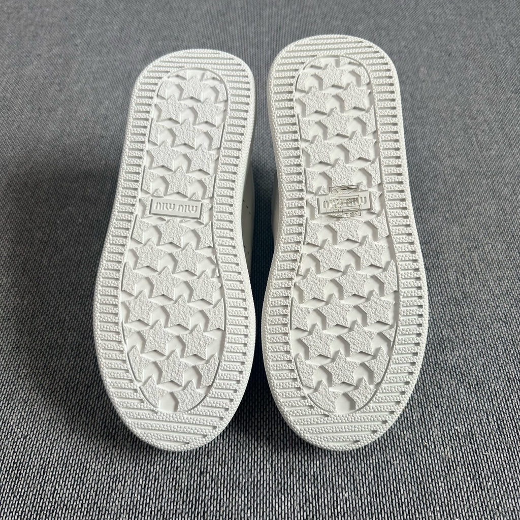 Miu Miu Leather White Skate shoes