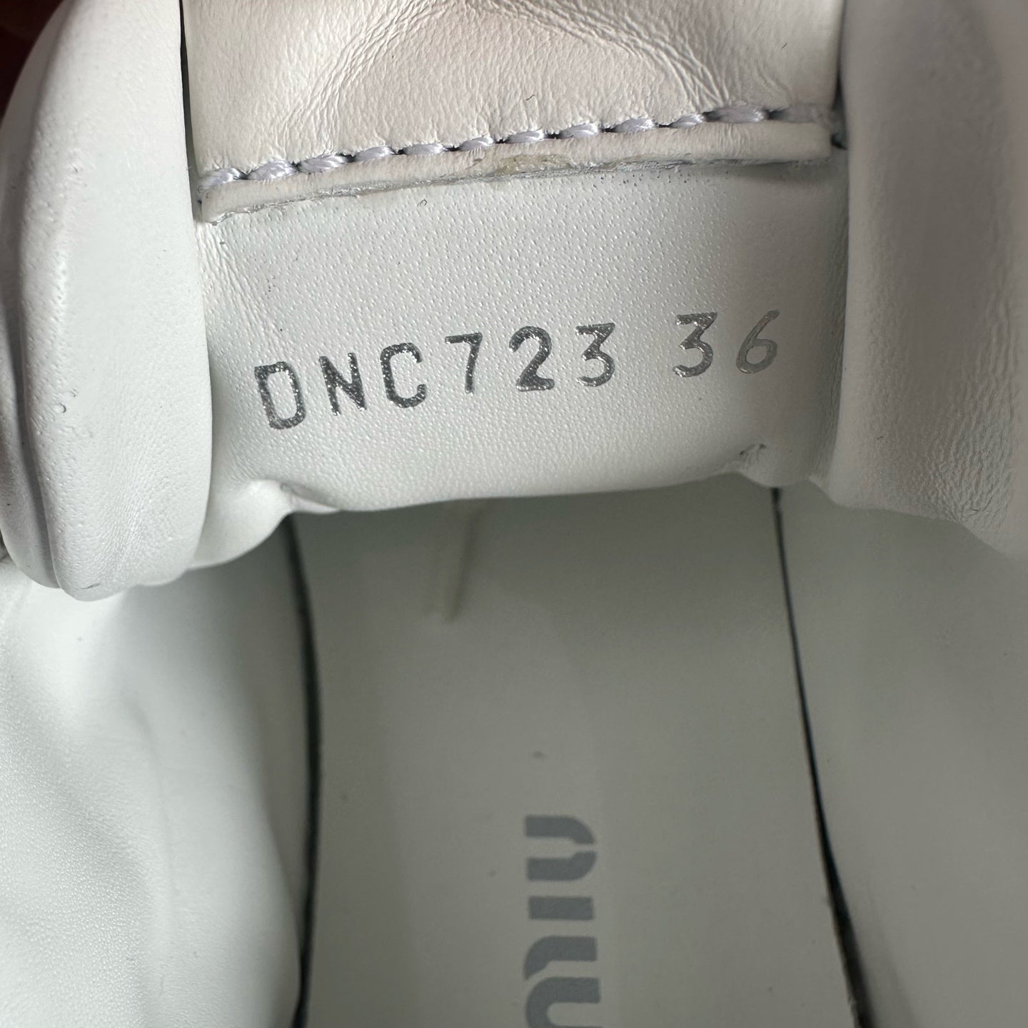 Miu Miu Leather White Skate shoes