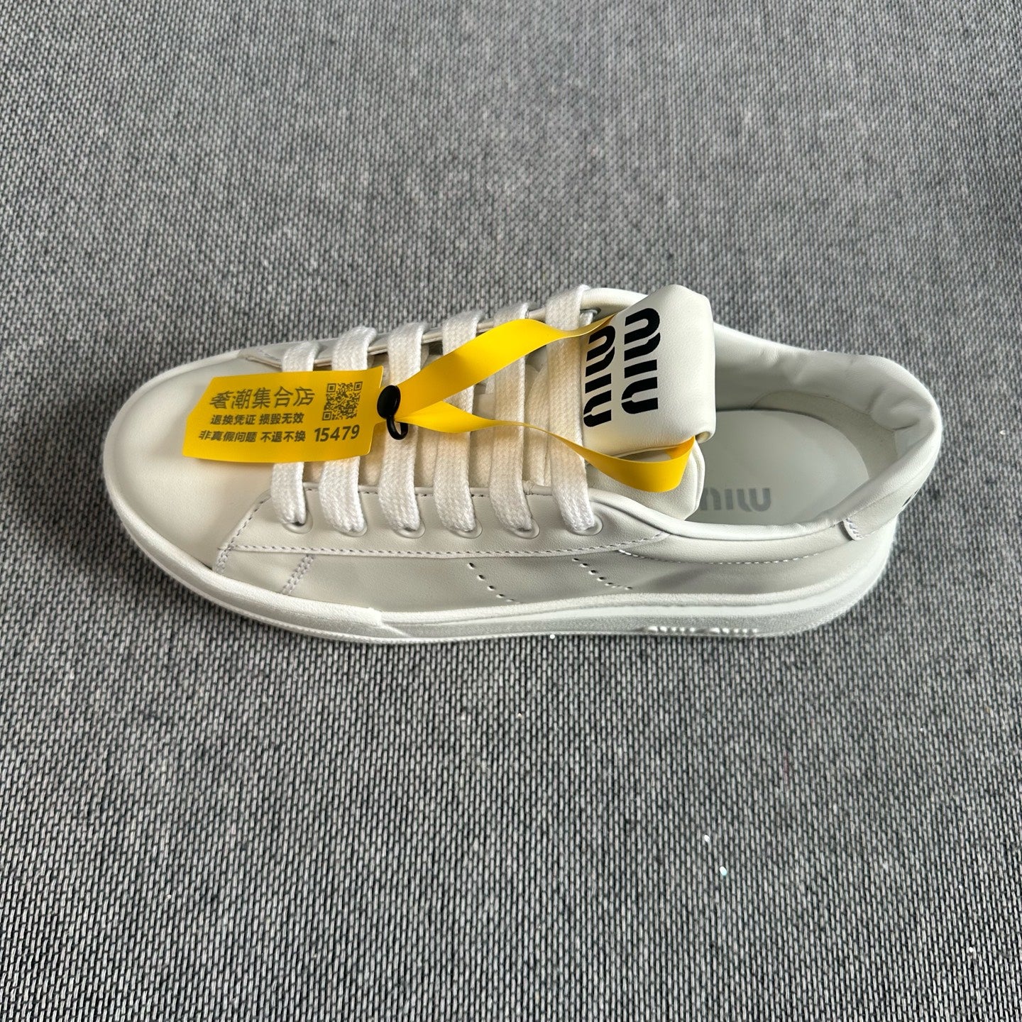 Miu Miu Leather White Skate shoes