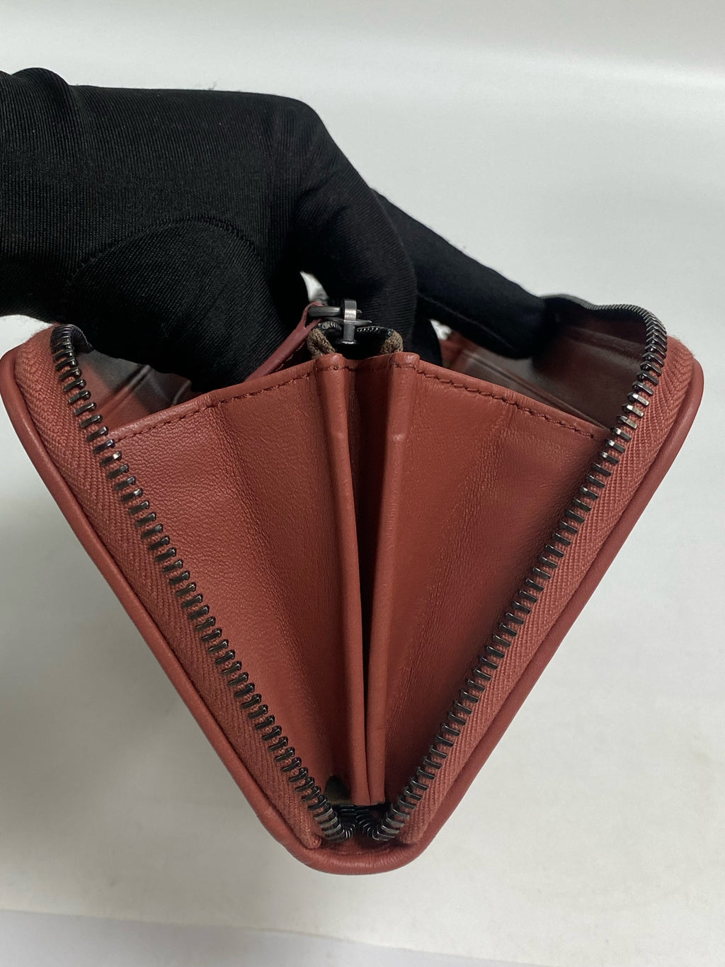 Bottega Veneta Leather Brown Clutch