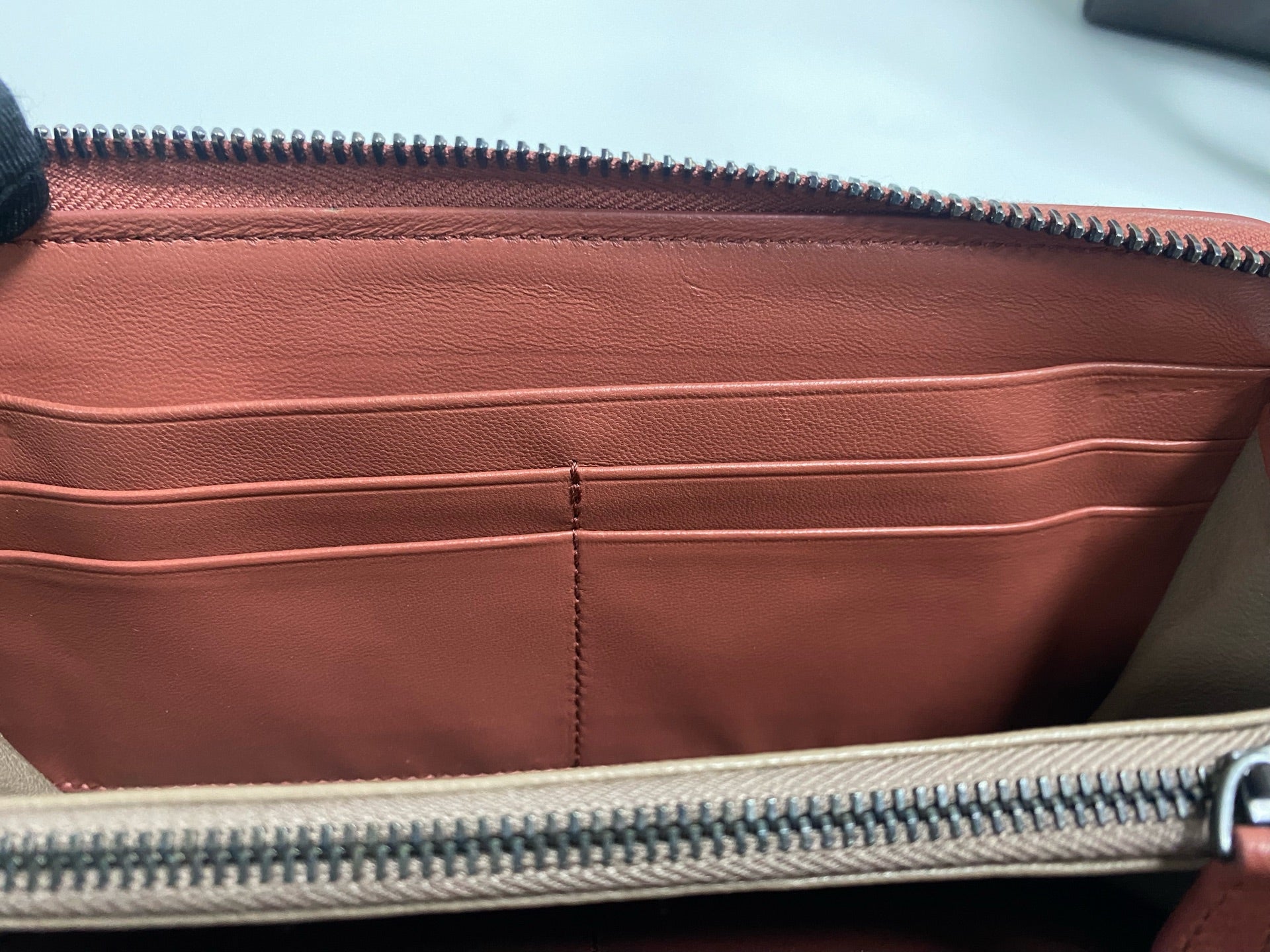 Bottega Veneta Leather Brown Clutch
