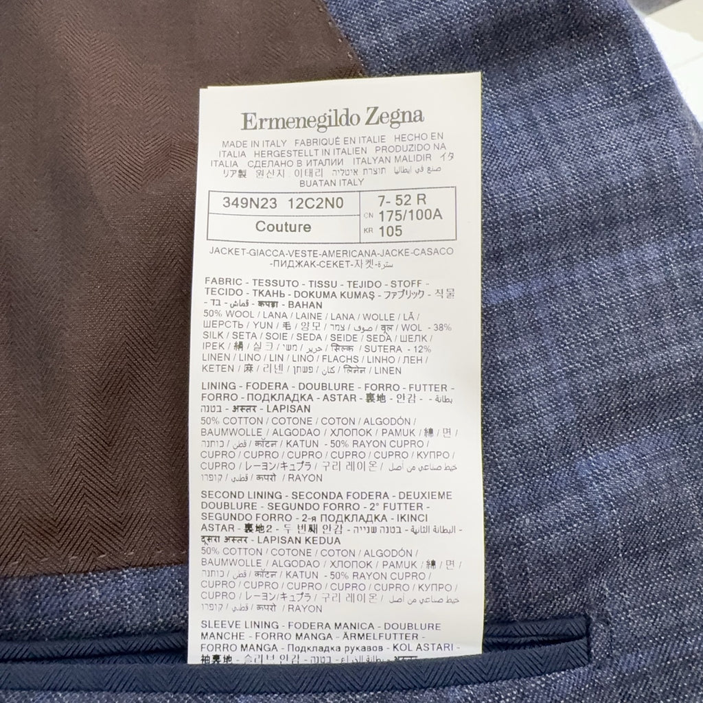 zegna杰尼亚 Linen Blue Suit