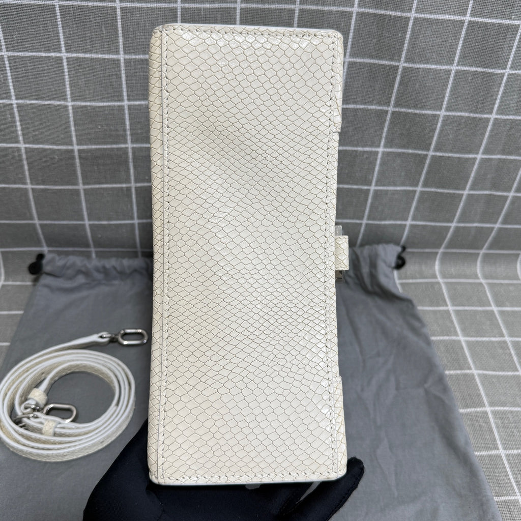 Balenciaga HOURGLASS Denim White Satchel 5935462AAB19000