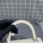 Balenciaga HOURGLASS Denim White Satchel 5935462AAB19000