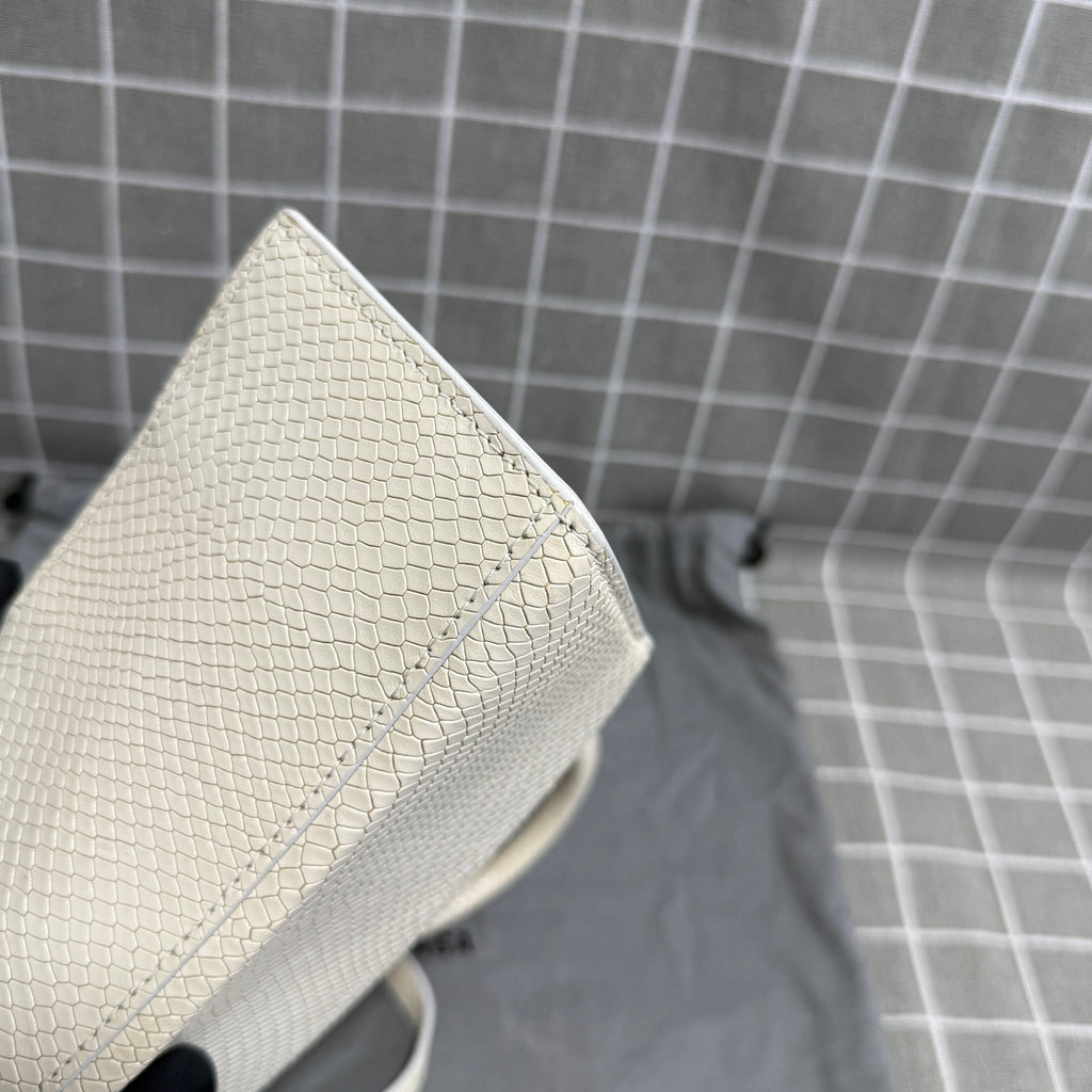 Balenciaga HOURGLASS Denim White Satchel 5935462AAB19000