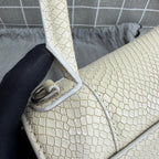 Balenciaga HOURGLASS Denim White Satchel 5935462AAB19000