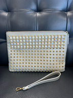 MCM Silver Clutch