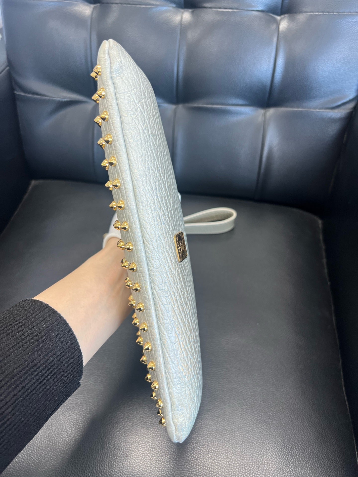 MCM Silver Clutch