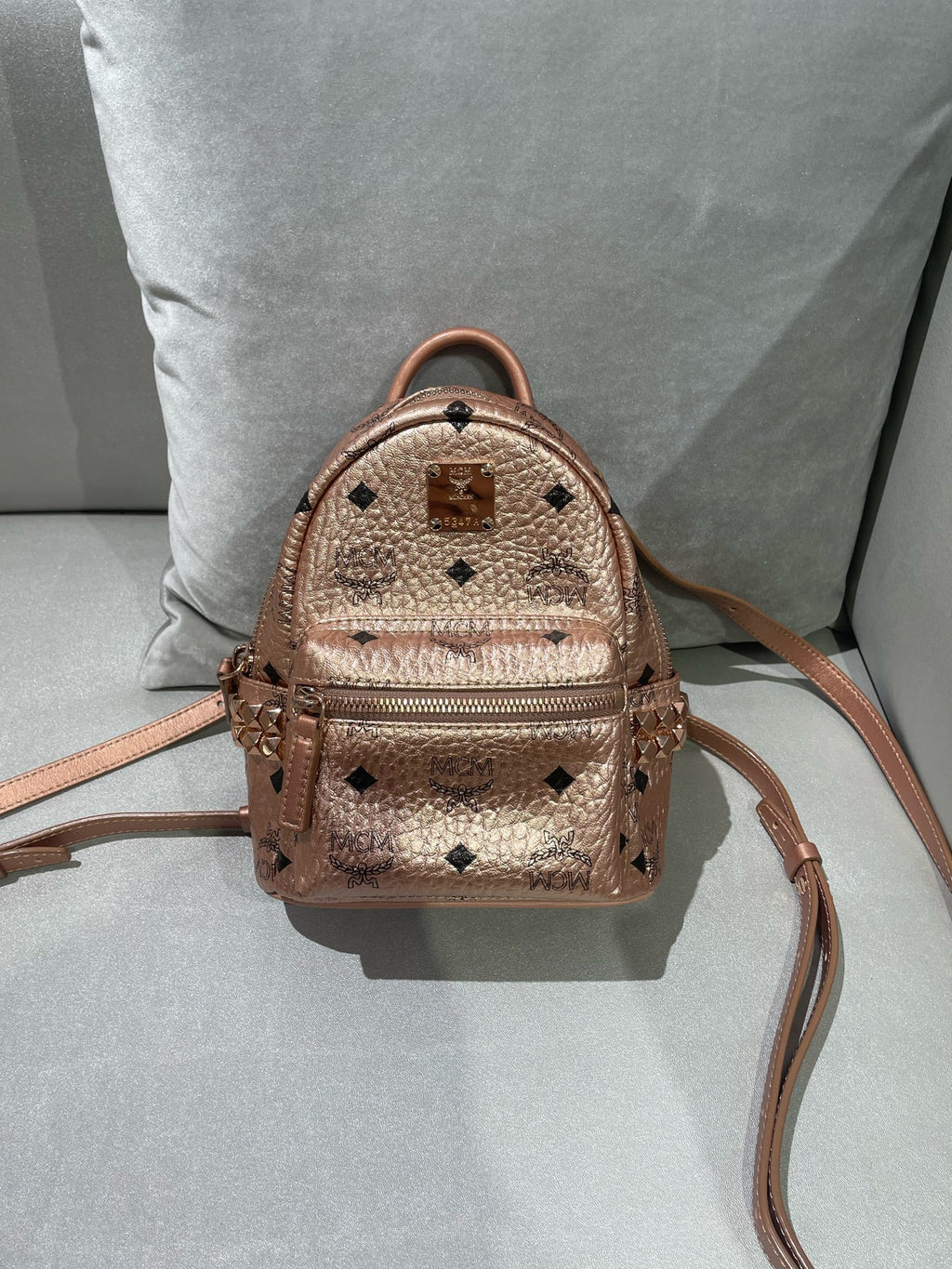 MCM Metal Pink Backpack MMK8AVE47TC001