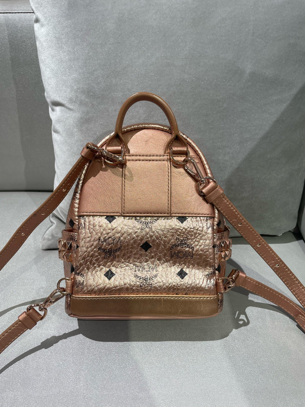 MCM Metal Pink Backpack MMK8AVE47TC001