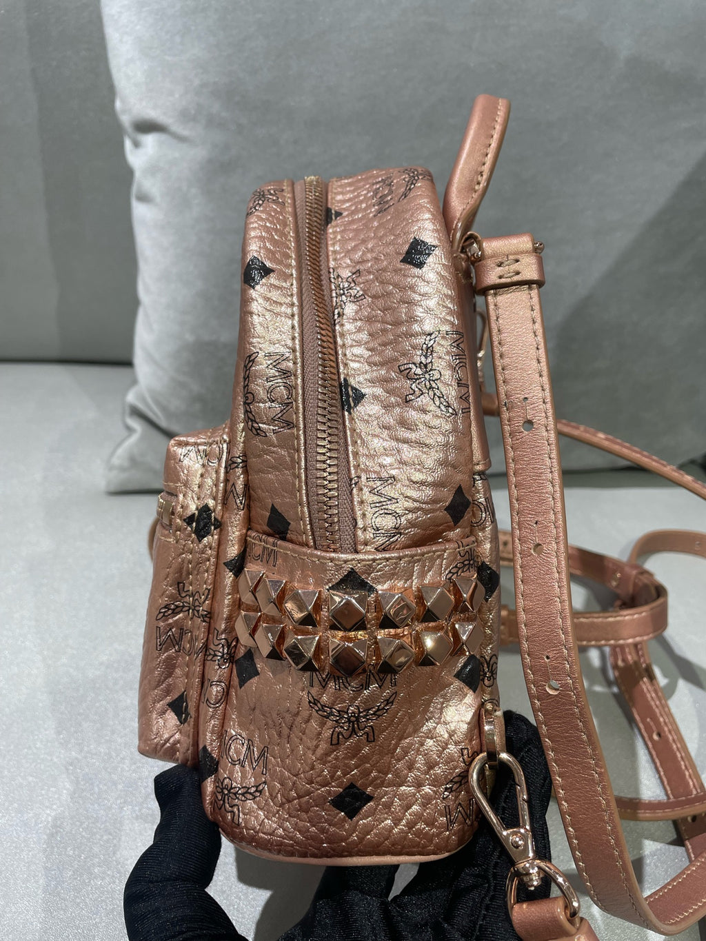 MCM Metal Pink Backpack MMK8AVE47TC001