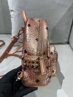MCM Metal Pink Backpack MMK8AVE47TC001