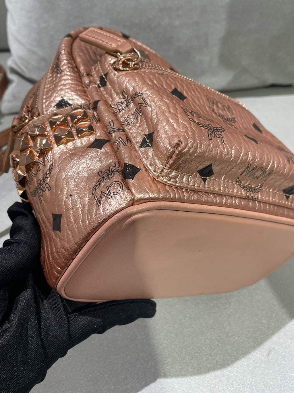 MCM Metal Pink Backpack MMK8AVE47TC001