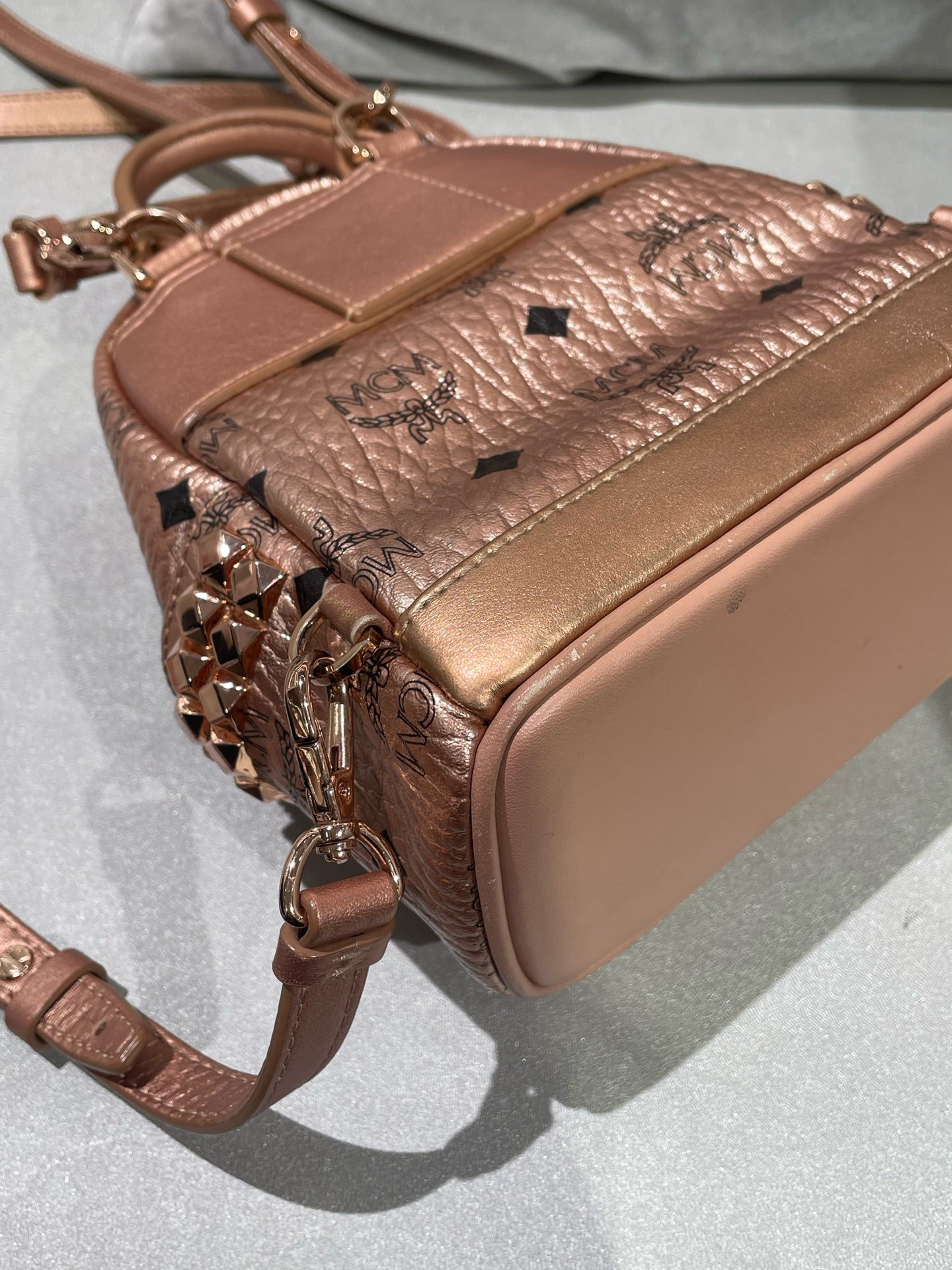 MCM Metal Pink Backpack MMK8AVE47TC001