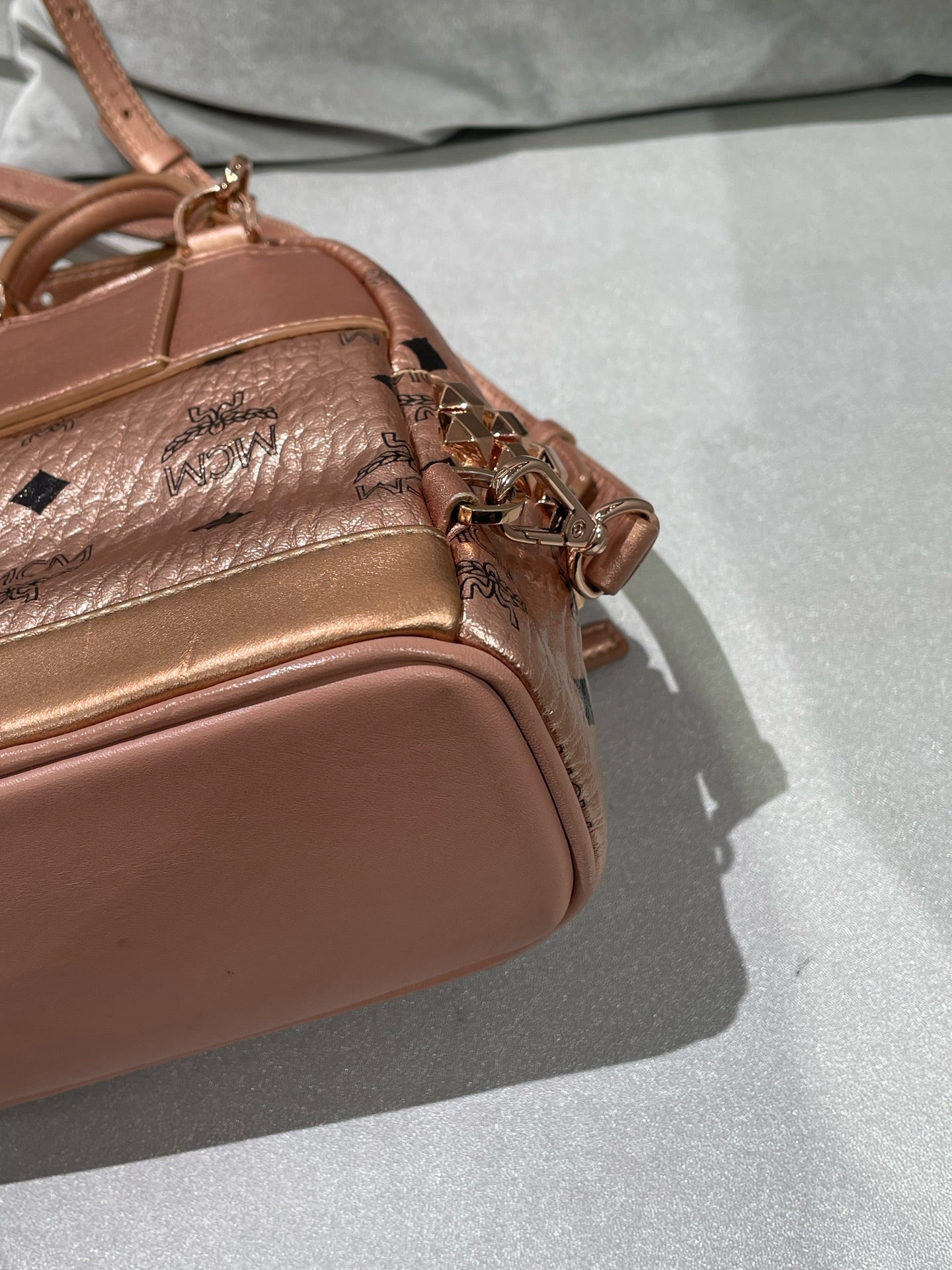 MCM Metal Pink Backpack MMK8AVE47TC001