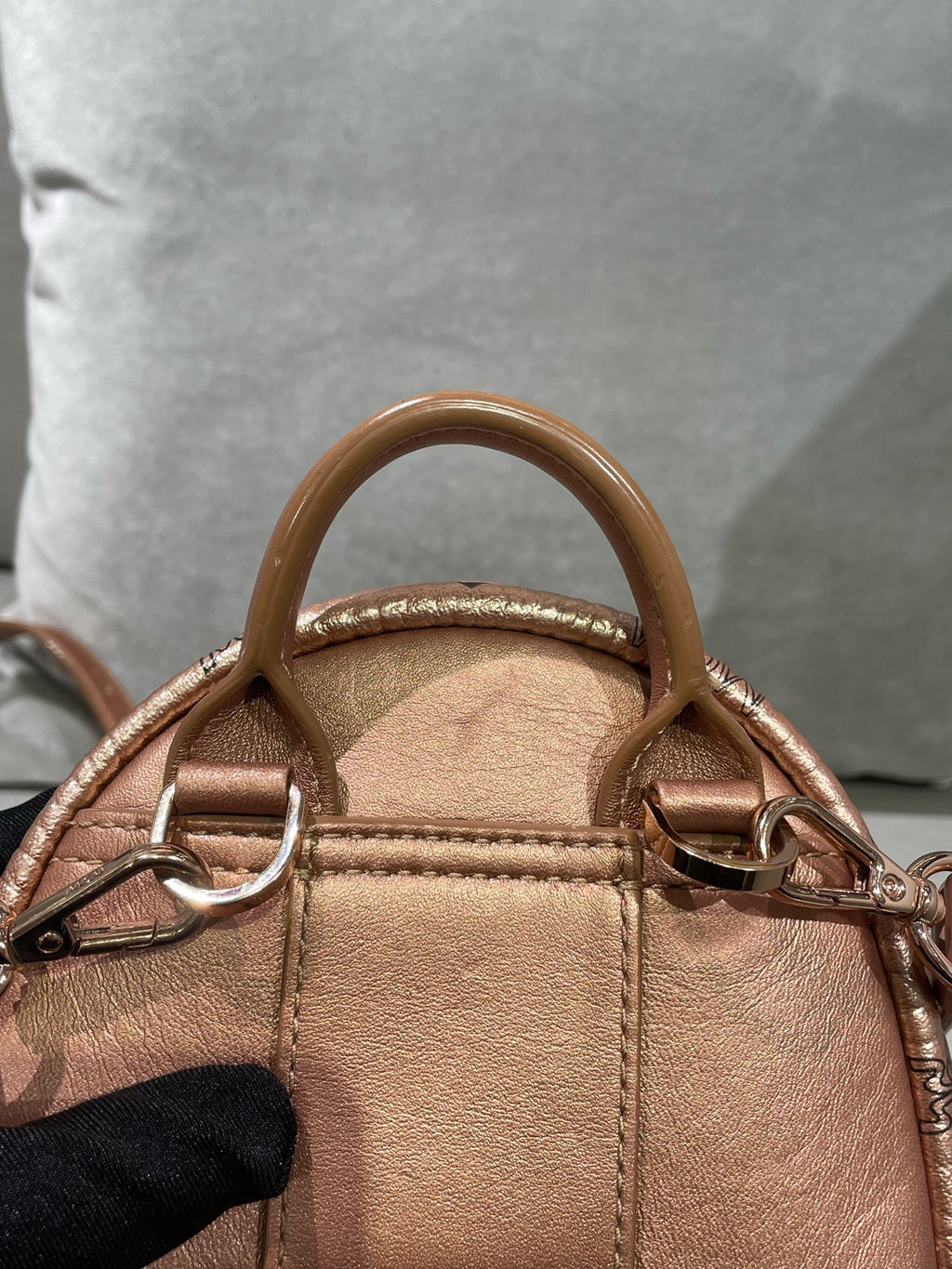 MCM Metal Pink Backpack MMK8AVE47TC001