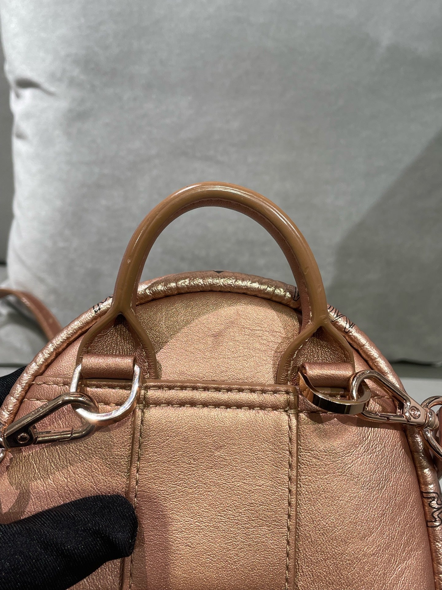 MCM Metal Pink Backpack MMK8AVE47TC001
