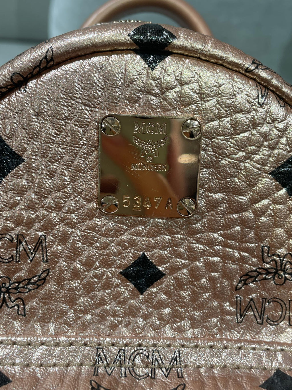 MCM Metal Pink Backpack MMK8AVE47TC001