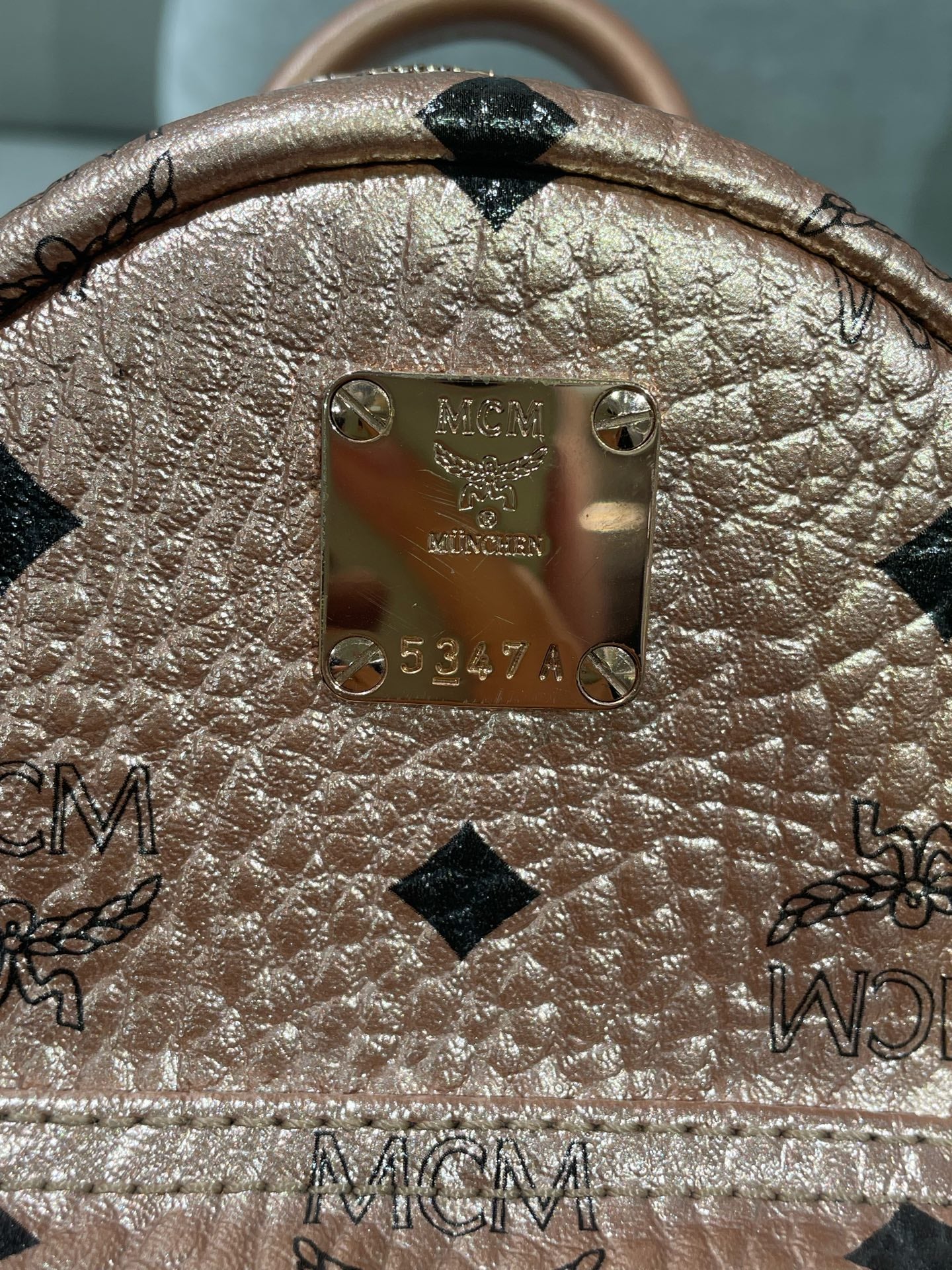 MCM Metal Pink Backpack MMK8AVE47TC001