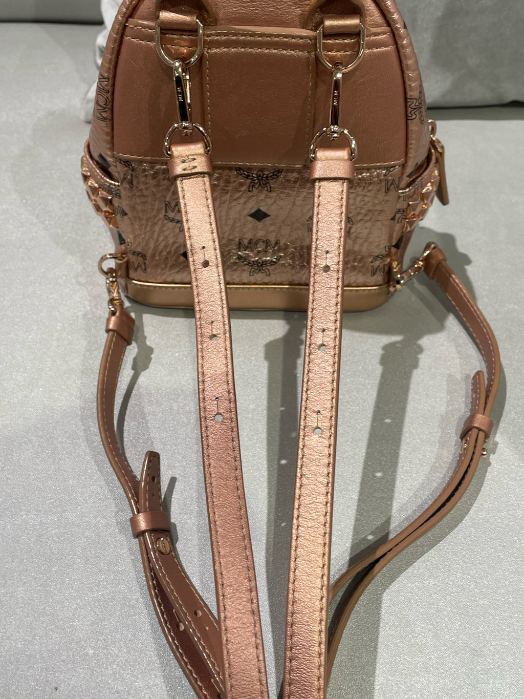 MCM Metal Pink Backpack MMK8AVE47TC001